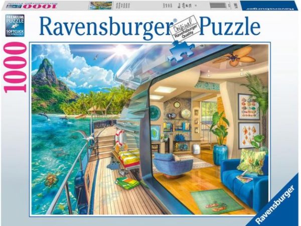 RAVENSBURGER - TROPICAL ISLAND CHARTER 1000PC Hot on Sale