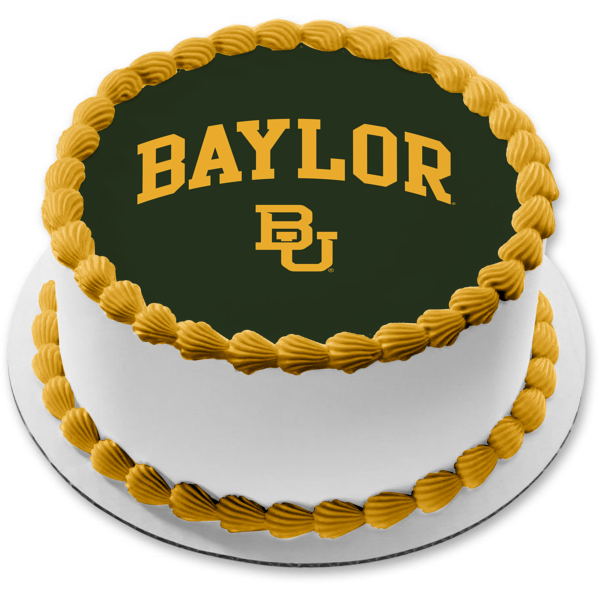 Baylor University Bears Logo NCAA College Sports Edible Cake Topper Image ABPID51007 Cheap