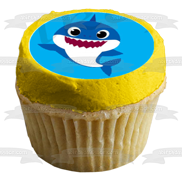 Baby Grandpa Shark Daddy Shark Mommy Shark Grandma Shark Edible Cupcake Topper Images ABPID50895 For Sale