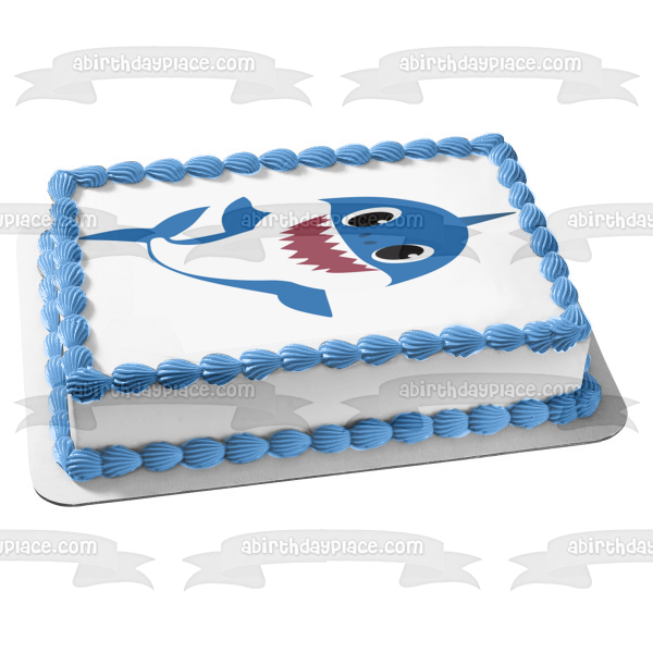 Baby Shark Blue Baby Shark Edible Cake Topper Image ABPID50977 For Discount