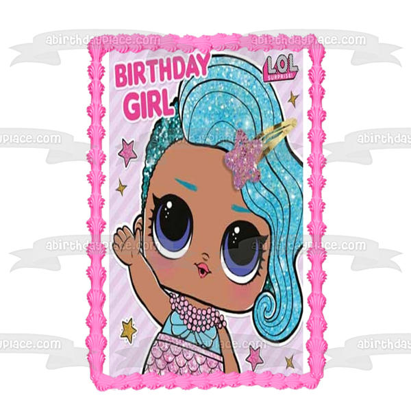 LOL Surprise Splash Queen Birthday Girl Edible Cake Topper Image ABPID50980 Fashion