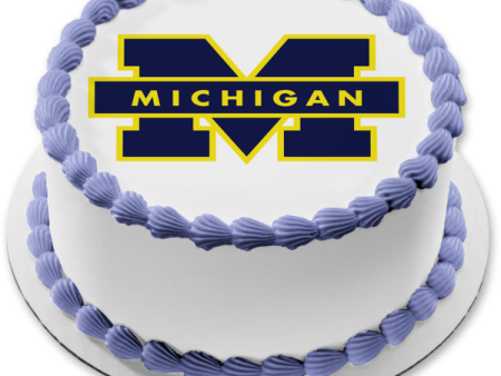 University of Michigan Wolverines Logo NCAA College Sports Edible Cake Topper Image ABPID51000 on Sale