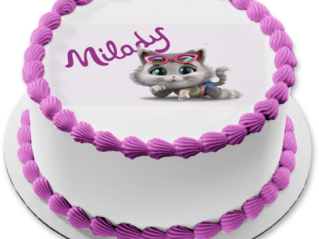 44 Cats Gatti Milady Sunglasses Edible Cake Topper Image ABPID50935 Sale