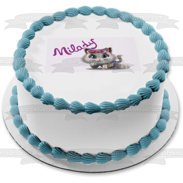 44 Cats Gatti Milady Sunglasses Edible Cake Topper Image ABPID50935 Sale