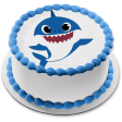 Baby Shark Blue Baby Shark Edible Cake Topper Image ABPID50977 For Discount